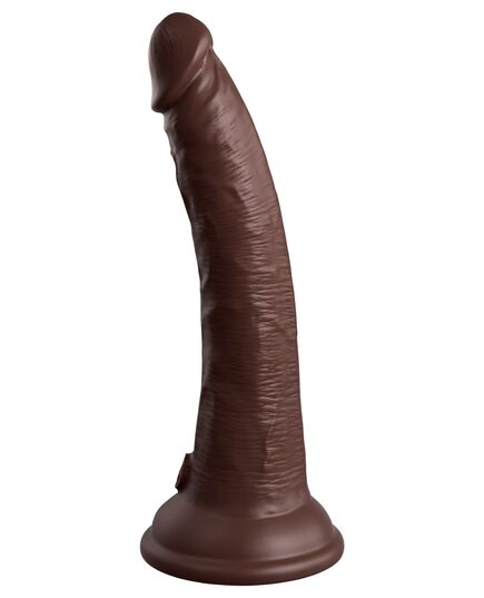 PipeDream King Cock Elite 7" Dual Density Silicone Dong - Brown Фаллоимитатор реалистик силиконовый